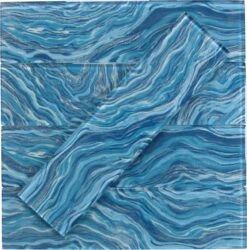 Oceanique High Tide Teal Green 3x12 Glossy Glass Tile