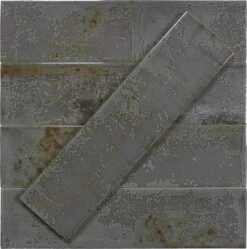 Night Armor Grey 4x16 Ceramic Glossy Subway Tile