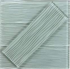 Morning Mist Blue Wave 4x12 Glossy Glass Subway Tile
