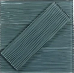 Eclipse Grey Wave 4x12 Glossy Glass Subway Tile