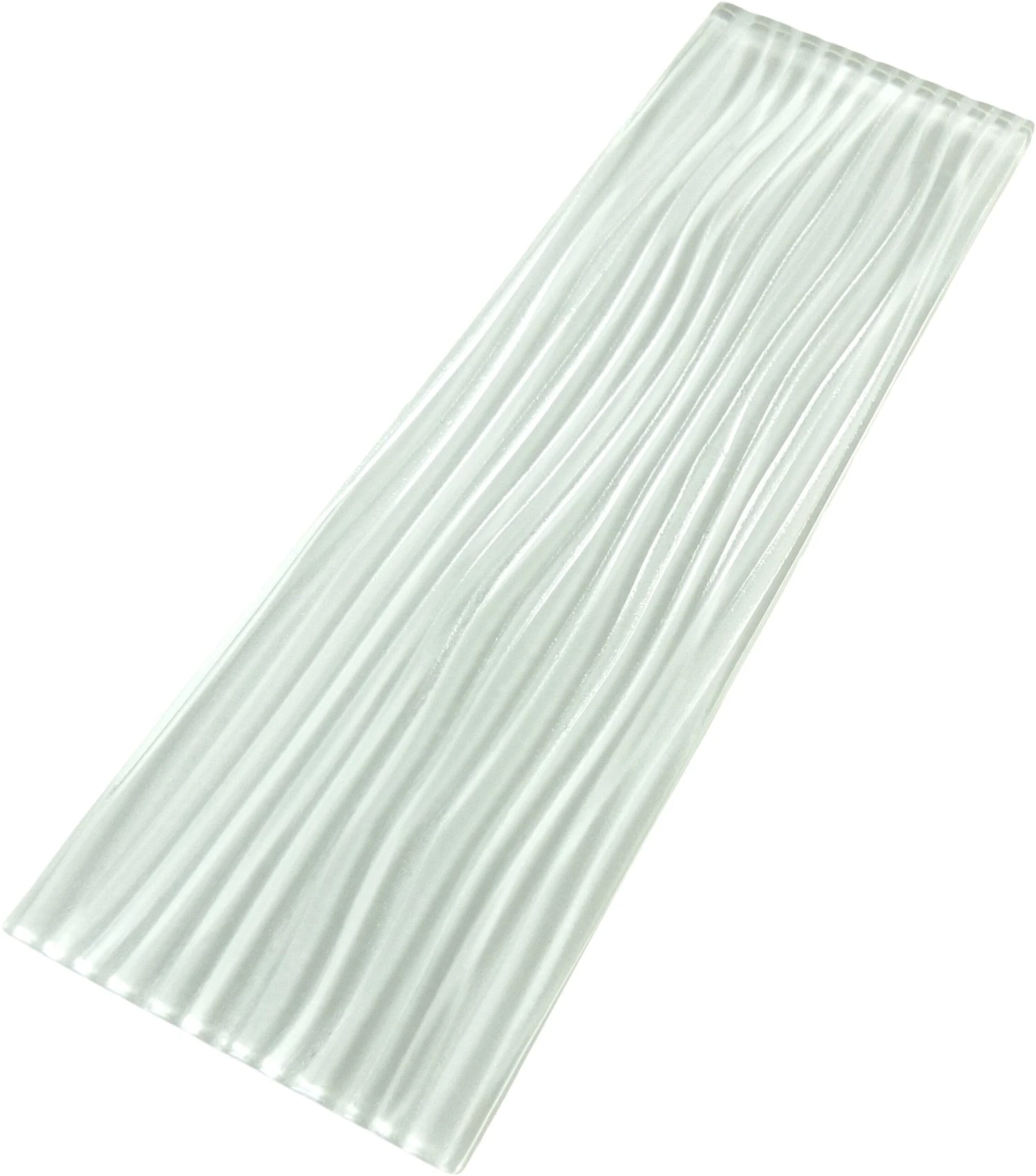 Bright White Wave 4x12 Glossy Glass Subway Tile - Image 6