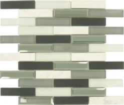Beveled Castel Azure Gardens Glass And Stone Tile