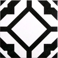 Retro Neuve Radiant Frame 8x8 Matte Porcelain Tile