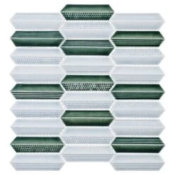 Chiseled Dreams Dalmatian 1x4 Glass Tile