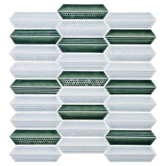 Chiseled Dreams Dalmatian 1x4 Glass Tile