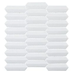 Chiseled Dreams Vella Trance White 1x4 Glass Tile