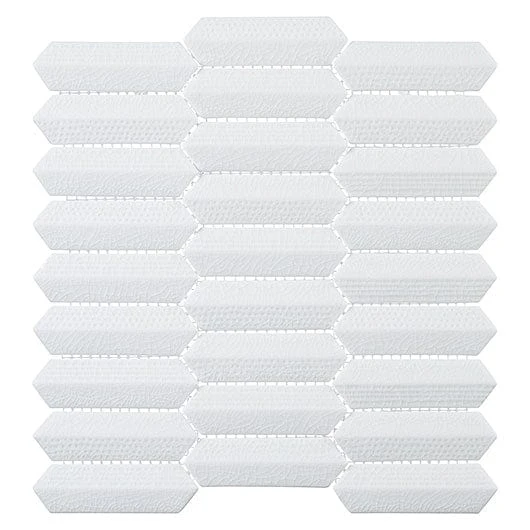 Chiseled Dreams Vella Trance White 1x4 Glass Tile