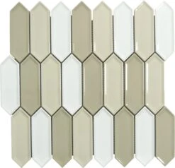 Decko Mid Century Beige Elongated Hexagon Tile