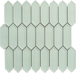 Decko Sweet Erte Green Elongated Hexagon Tile