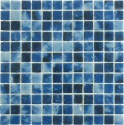 Del Spa Mariana Trench Blue 1x1 Glossy Glass Tile