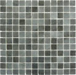 Del Spa Tropical Cavern Black 1x1 Glossy Glass Tile