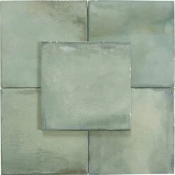 Geometric Calm Eco Green 8x8 Multi Finished Porcelain Tile