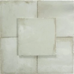 Geometric Calm Nacre White 8x8 Multi Finished Porcelain Tile