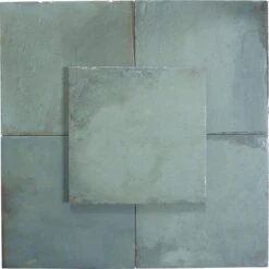 Geometric Calm Whispering Falls Blue 8x8 Multi Finished Porcelain Tile