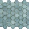 Greenwich Historic Grand Blue Hexagon Recycled Gloss Glass Tile
