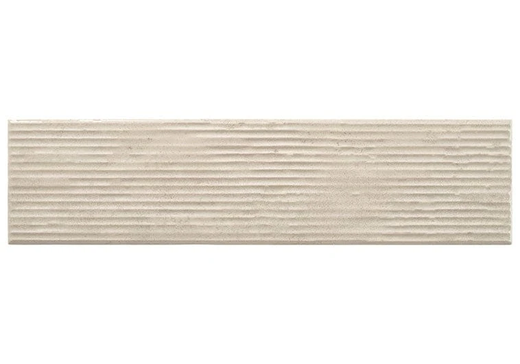 Groove Funk Beige 3x12 Glossy Porcelain Tile - Image 5