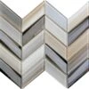Kohala Kameha Peak Beige Chevron Glass Tile