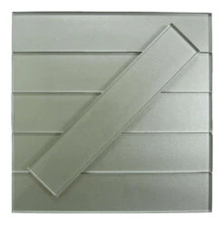 Lustrous Grand Hazel Grey 3x14 Shimmer Glossy Glass Subway Tile