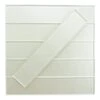 Lustrous Lush Beige White 3x14 Shimmer Glossy Glass Subway Tile