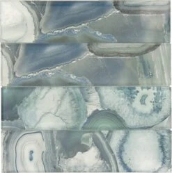 Magical Forest Periwinkle Dust Blue 3x12 Glossy Glass Subway Tile