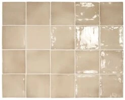 Manacor Beige Argile 4x4 Glossy Ceramic Tile