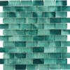 Natural Beauty Red Sea Green 1x2 Glossy Glass Tile