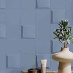 Noelle Jayden Flat Blue 4x4 Matte Ceramic Tile