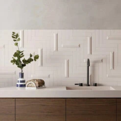 Noelle Reese Curve 3D Beige 2x10 Matte Ceramic Tile