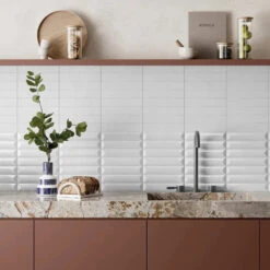 Noelle Windall Curve 3D White 2x10 Matte Ceramic Tile