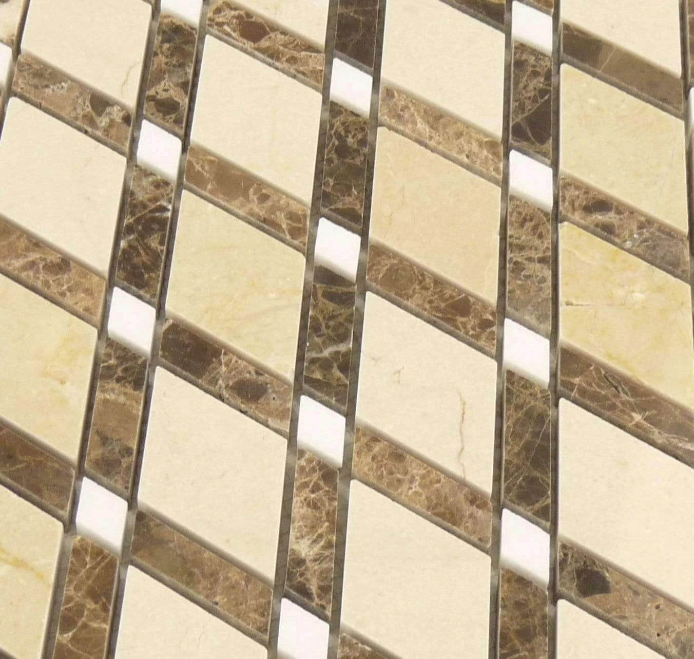 Crema Marfil And Emperador Dark Beige Diamond Polished Stone Tile - Image 4