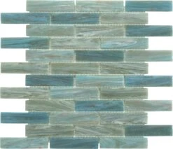 Oyster Cove Mellow Waters Blue 1x4 Glossy Glass Tile