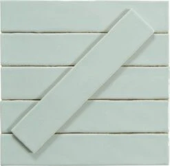 Quelline Velveteen Sky Grey 2x10 Glossy Ceramic Tile