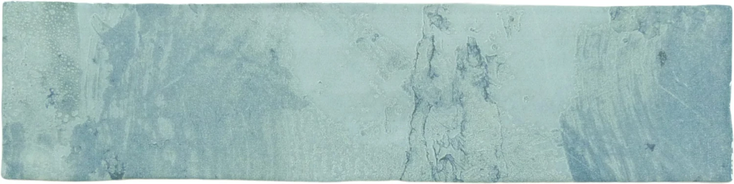 Rain Drops Teal Sky Blue 3x12 Glossy Ceramic Tile - Image 5