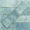 Rain Drops Teal Sky Blue 3x12 Glossy Ceramic Tile