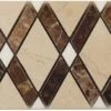 Crema Marfil And Emperador Dark Border DS-560L Beige Diamond Stone Polished Tile