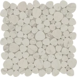 Yam Hamelach White Polished Stone Tile
