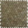 Urban Jungle Old Python Bronze Penny Round Brushed Metal Tile