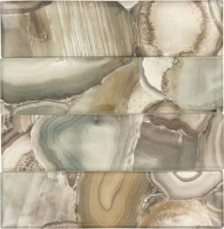 Magical Forest Champinion Brown 3x12 Glossy Glass Subway Tile