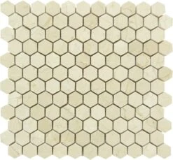 Cream Marfil Beige Hexagon Stone Polished Tile