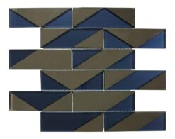 Castle Fort Brilliant Blue Glossy Glass Subway Tile