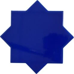 Moorish Azul Star Ceramic Glossy Tile