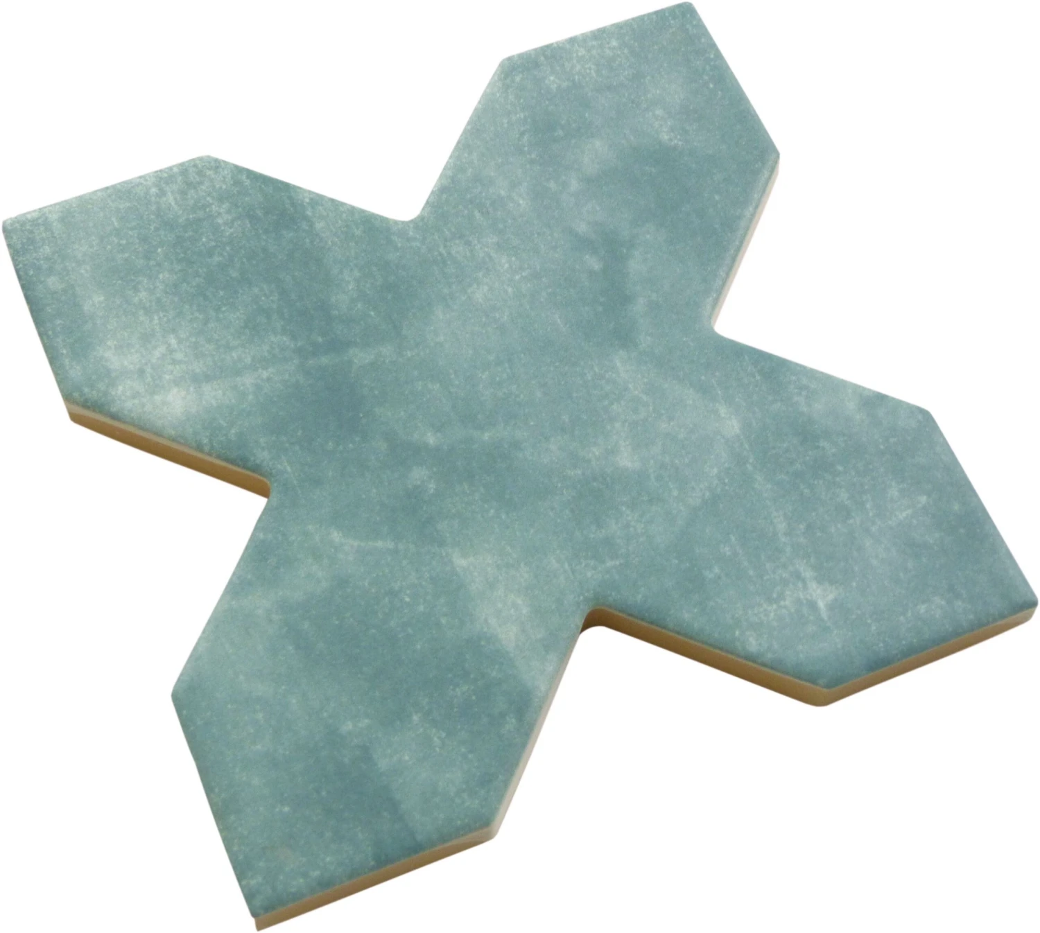 Moorish Green Cross Ceramic Matte Tile - Image 3