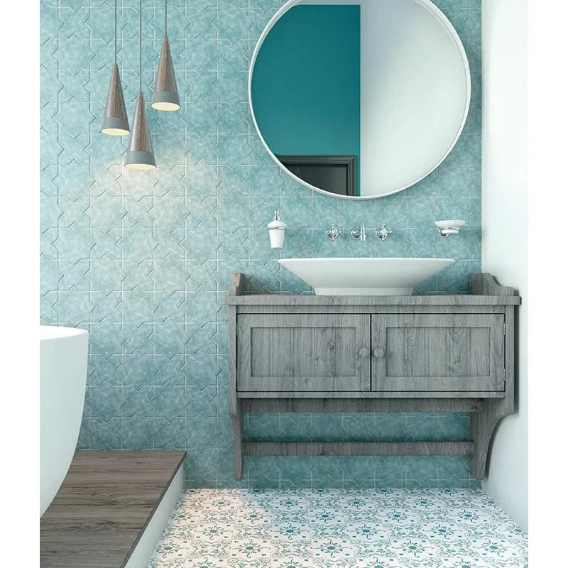 Moorish Green Cross Ceramic Matte Tile - Image 5