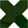 Moorish Verde Cross Ceramic Glossy Tile