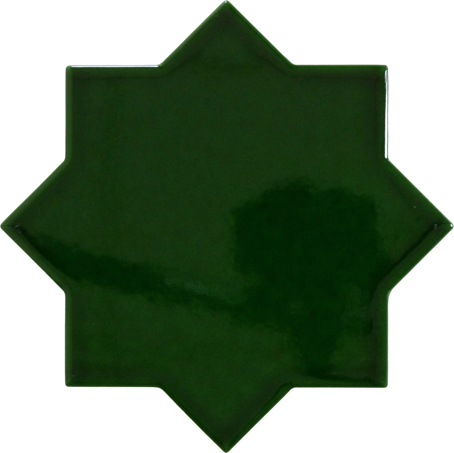 Moorish Verde Star Ceramic Glossy Tile