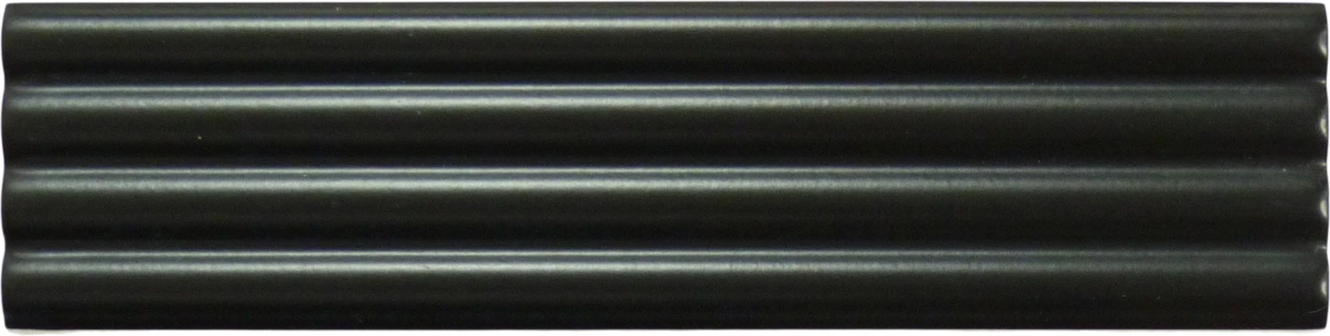Ridge Black Deco Matte 2x8 Ceramic Tile