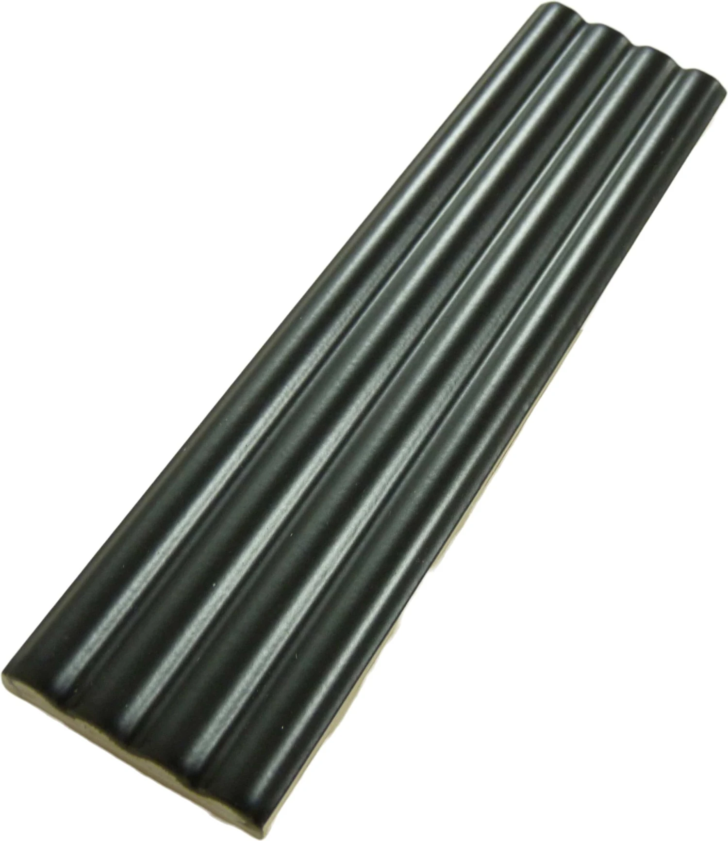 Ridge Black Deco Matte 2x8 Ceramic Tile - Image 2