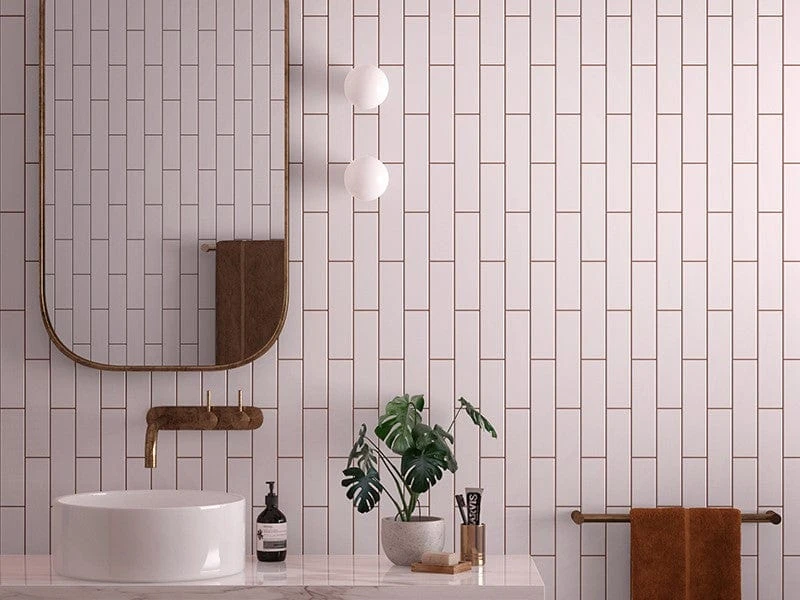 Ridge Pink Matte 2x8 Ceramic Tile - Image 4