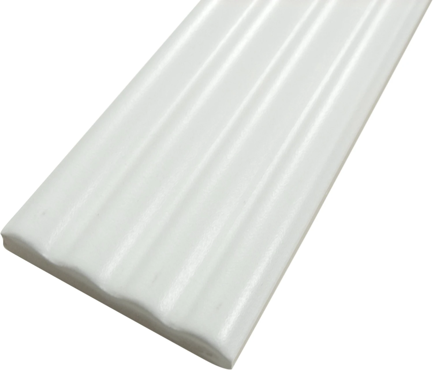 Ridge White Deco Matte 2x8 Ceramic Tile - Image 3