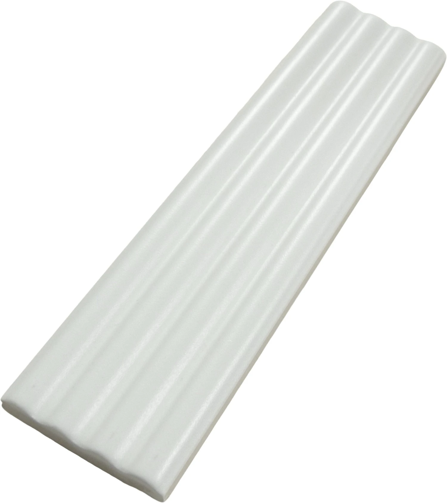 Ridge White Deco Matte 2x8 Ceramic Tile - Image 2